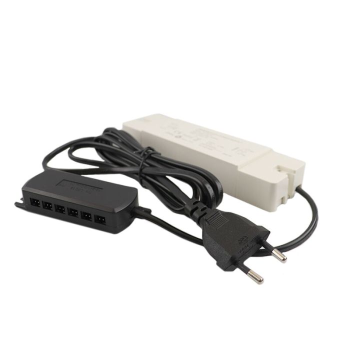 6 spots encastrés veranda blanc Dico, IP65, avec kit de connexion et télécommande