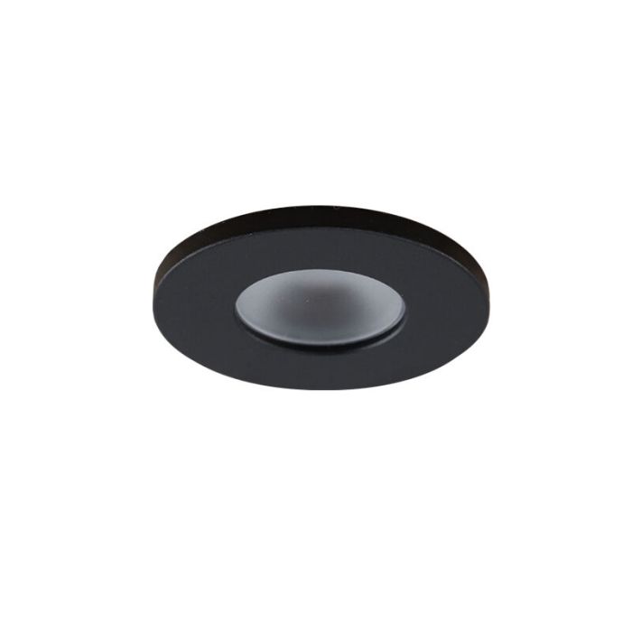 7 spots encastrés veranda noir Dico, IP65, avec kit de connexion et télécommande