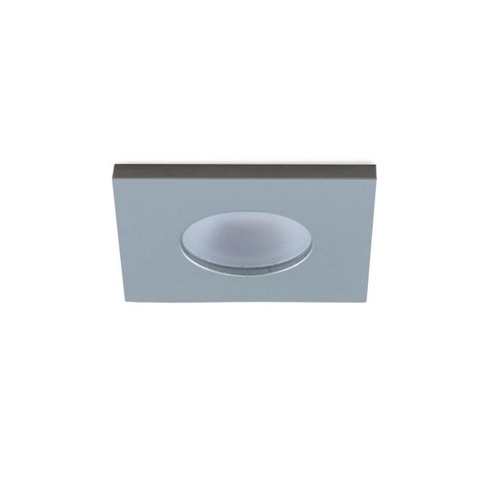 6 spots encastrés veranda carrés chromé Dico, IP65, avec kit de connexion et télécommande