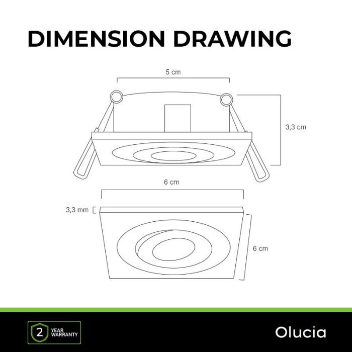 8 spots veranda orientable Rona carré, IP44, avec kit de connexion et télécommande, blanc