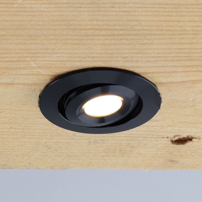 3 spots connectés veranda orientable Rona, IP44, avec kit de connexion, noir