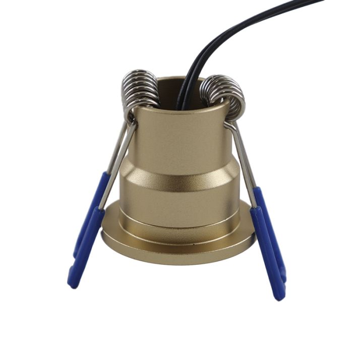 12 spots encastrés veranda de coleur laiton Dico, IP65, avec kit de connexion et télécommande