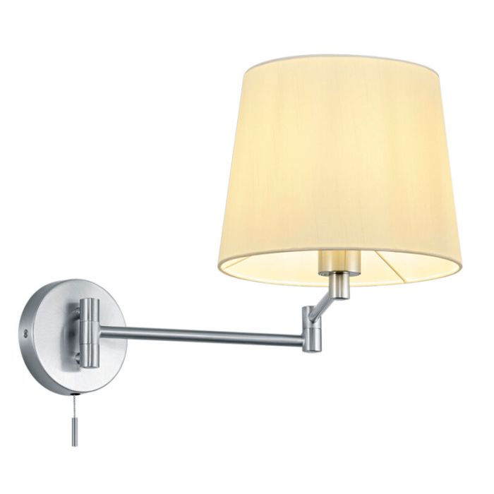Applique murale classique nickel, Niva, avec interrupteur à tirette