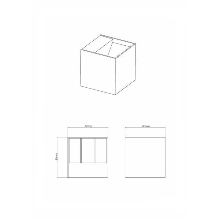 Luminaire extérieur moderne anthracite, Sejerby, 3W, 3000K LED, IP54