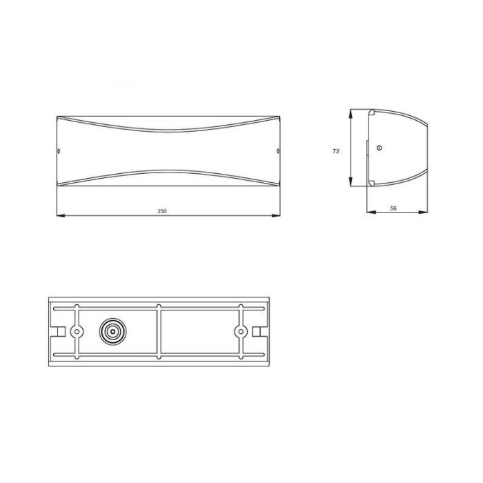 Luminaire extérieur moderne noir, Bernadina, 9W, 3000K LED, IP65