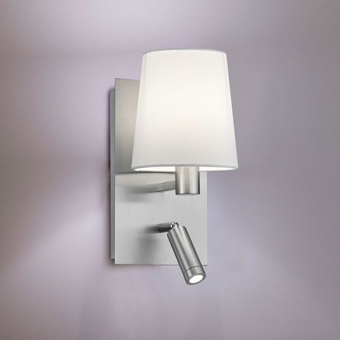 Applique murale design nickel, Soro, 40W, 3000K LED, avec interrupteur