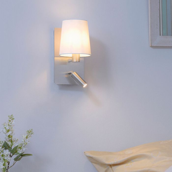 Applique murale design nickel, Soro, 40W, 3000K LED, avec interrupteur