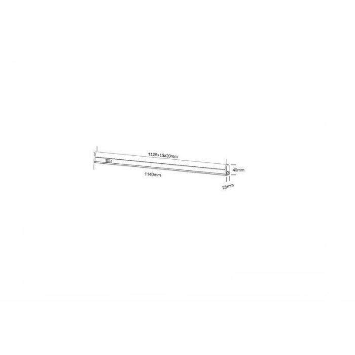 Éclairage sous meuble cuisine en plastique blanc, Irmak, 18W, 3000K LED, avec interrupteur