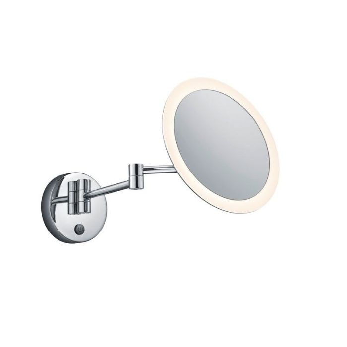 Applique murale moderne chromée, Bartje, 3W, 3000K LED, IP44, avec interrupteur
