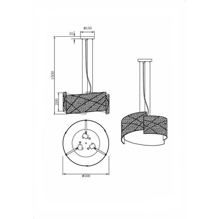 Suspension moderne blanche, Fortes