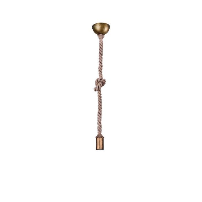 Suspension sans abat-jour rustique bronze, Inca
