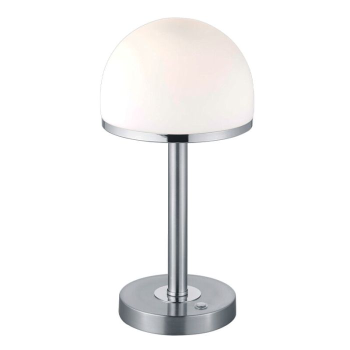 Lampe de table moderne nickel, Willem, 4W, 3000K LED, avec interrupteur
