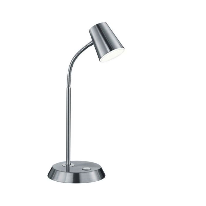 Lampe de table en verre nickel, Laysha, 4,7W, 3000K LED, avec interrupteur
