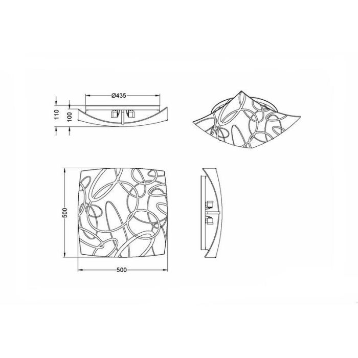 Lampe plafond classique blanche, Antoine