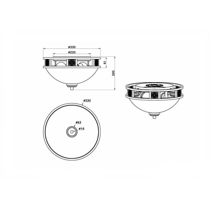 Lampe plafond classique couleur rouille, Letchworth