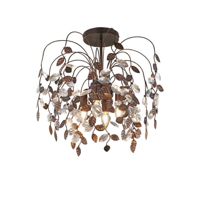 Plafonnier couleur rouille vintage, Charlotte