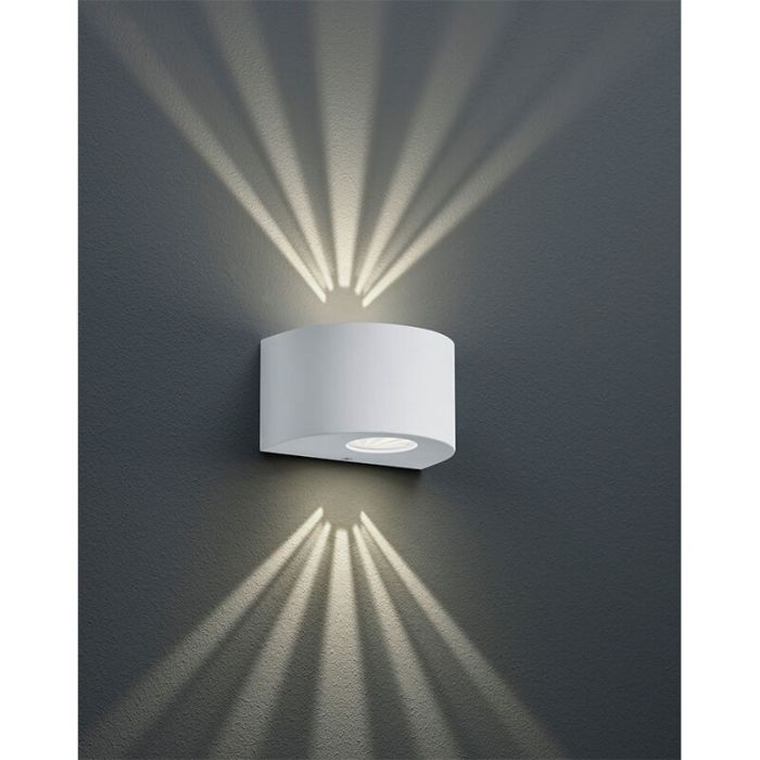 Luminaire extérieur design blanc, Sandkas, 2W, 3000K LED, IP44