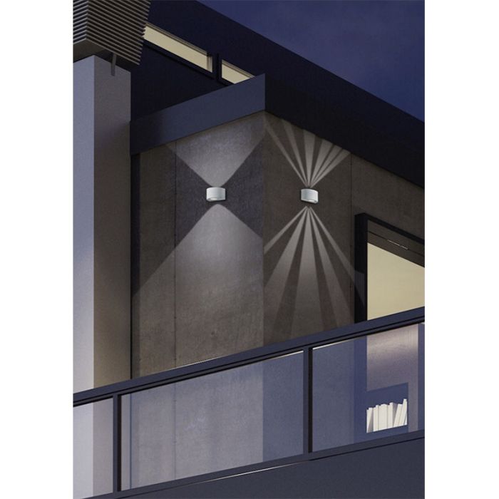 Luminaire extérieur design blanc, Sandkas, 2W, 3000K LED, IP44
