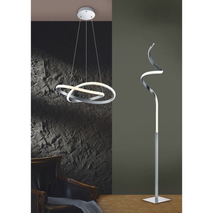 Suspension moderne nickel, Aby, 27W, 3000K LED