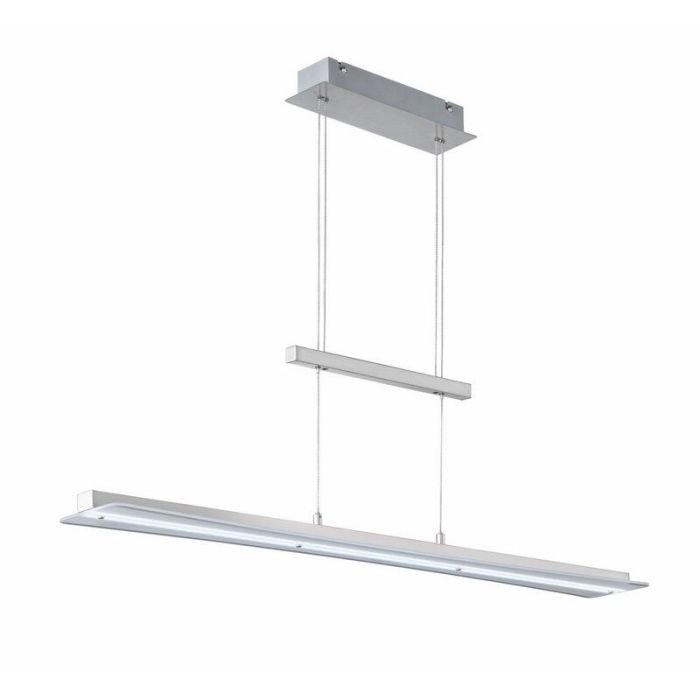 Suspension table à manger moderne nickel, Port, 18W, blanc chaud à froid réglable LED