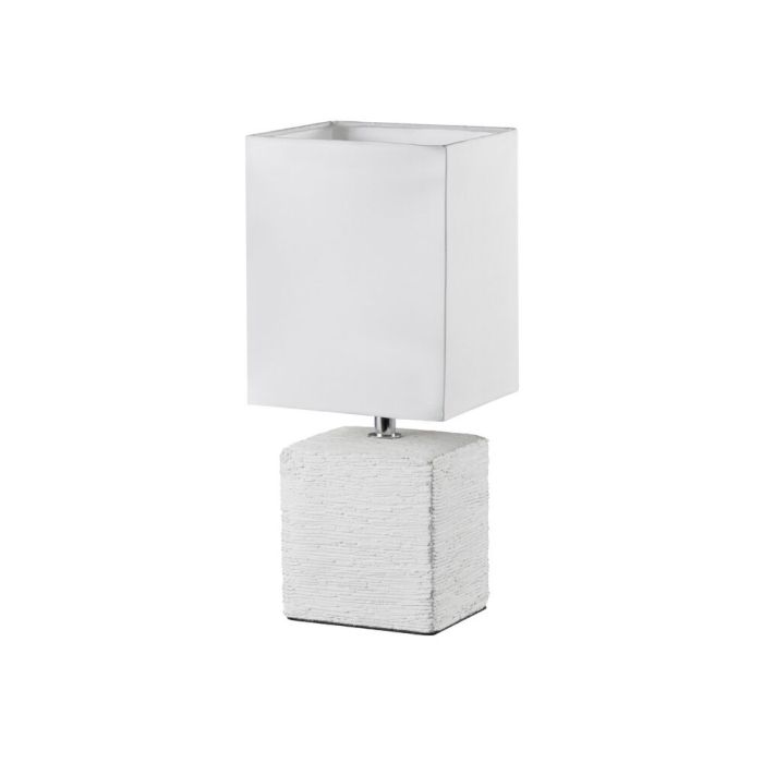 Lampe de table en céramique blanche, Karola, avec interrupteur