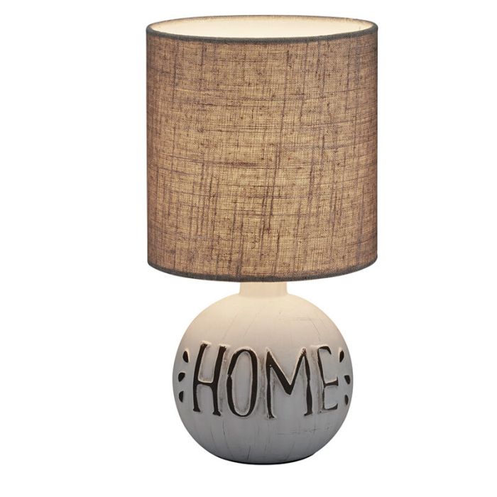 Lampe de table en céramique blanche, Mosh, avec interrupteur