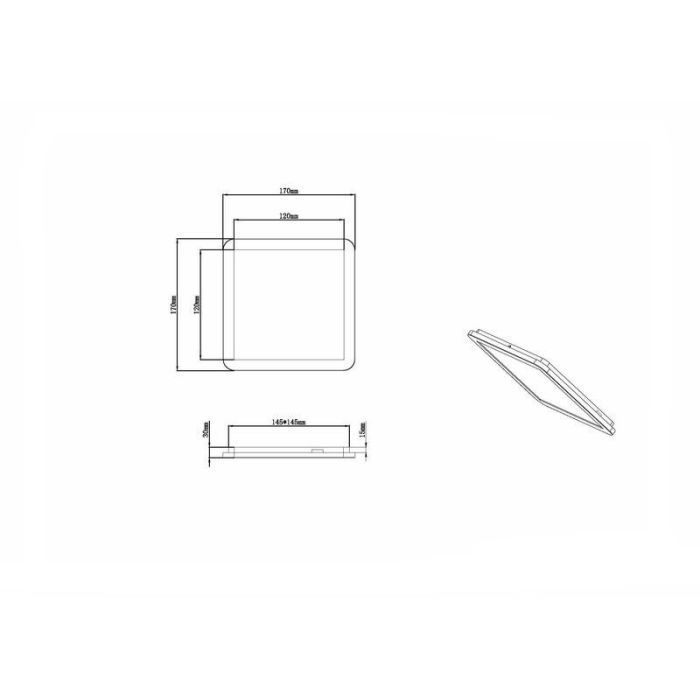 Lampe plafond moderne blanche, Gistrup, 10W, 3000K LED, IP44