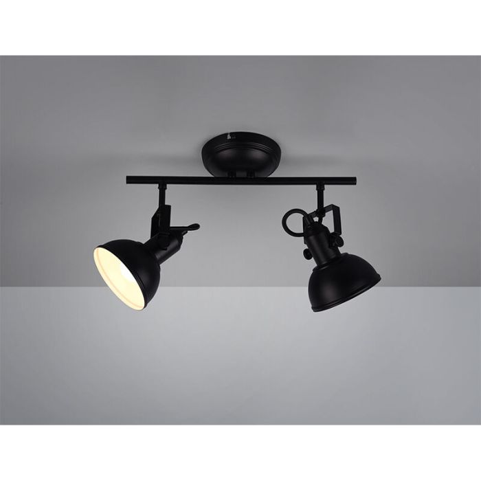 Spot plafond industriel noir, Kibek