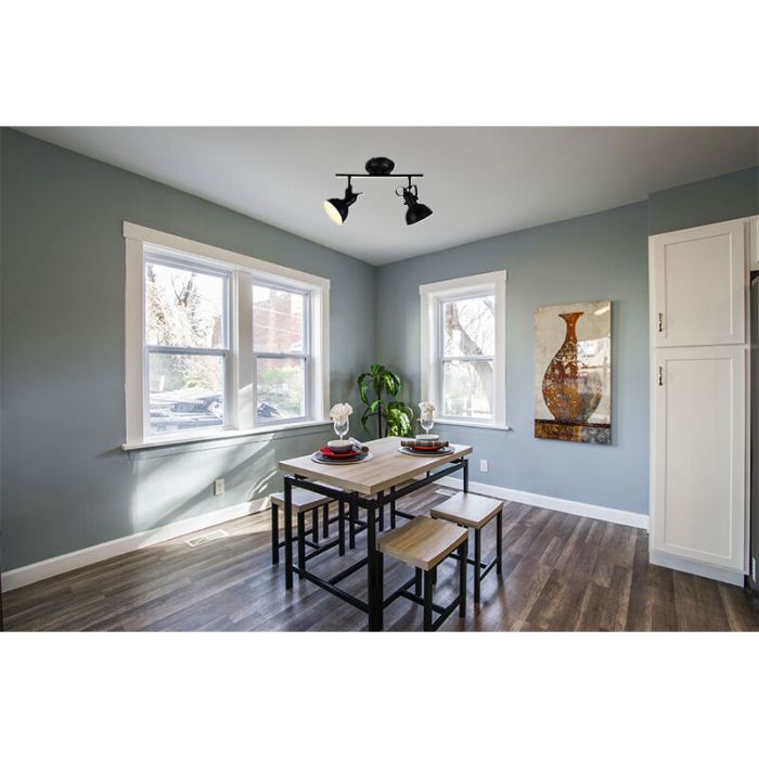 Spot plafond industriel noir, Kibek