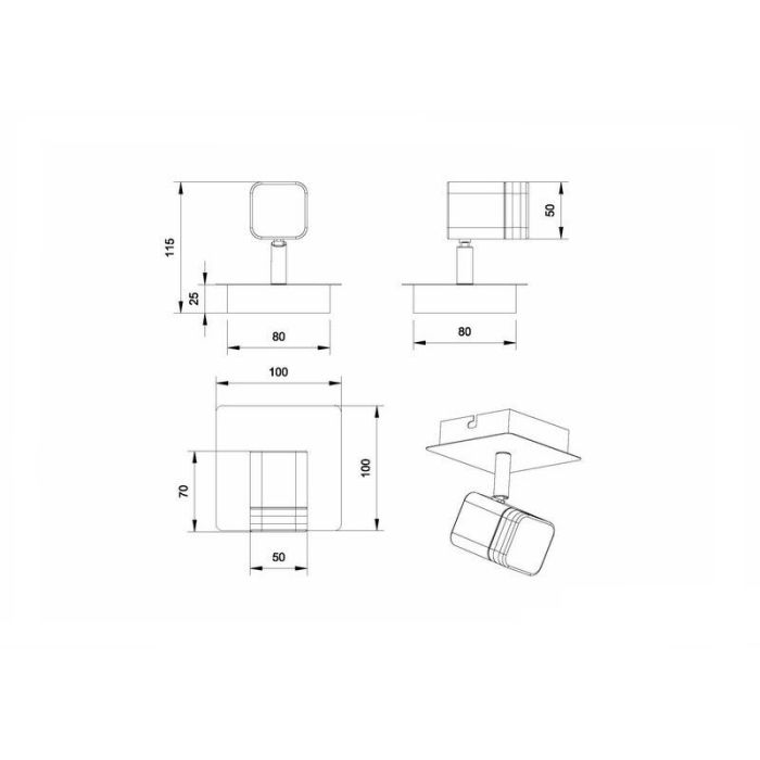 Spot mural moderne blanc, Kolind, 4W, 3000K LED