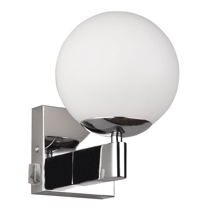 Applique salle de bain moderne chromée, Eray, IP44