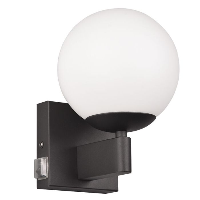 Applique salle de bain moderne noire, Eray, IP44