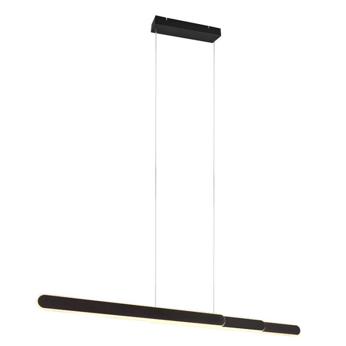 Suspension design noire, Dwayn, 48W, blanc chaud à froid réglable LED, avec variateur tactile