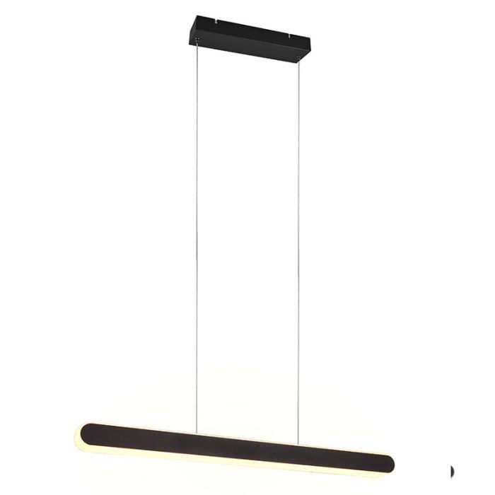 Suspension design noire, Dwayn, 48W, blanc chaud à froid réglable LED, avec variateur tactile