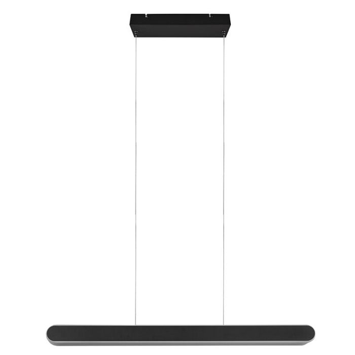 Suspension design noire, Dwayn, 48W, blanc chaud à froid réglable LED, avec variateur tactile