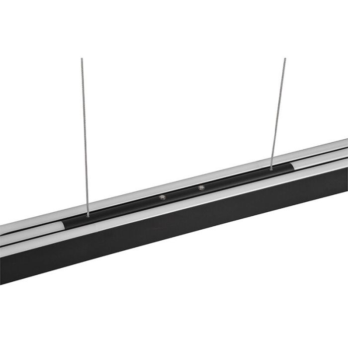 Suspension design noire, Dwayn, 48W, blanc chaud à froid réglable LED, avec variateur tactile