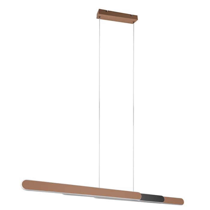 Suspension design laiton, Dwayn, 48W, blanc chaud à froid réglable LED, avec variateur tactile