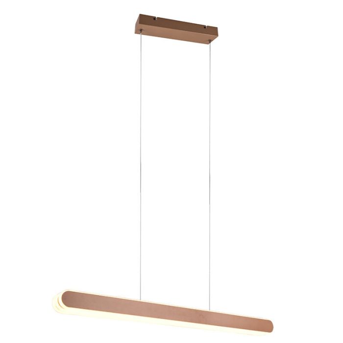 Suspension design laiton, Dwayn, 48W, blanc chaud à froid réglable LED, avec variateur tactile