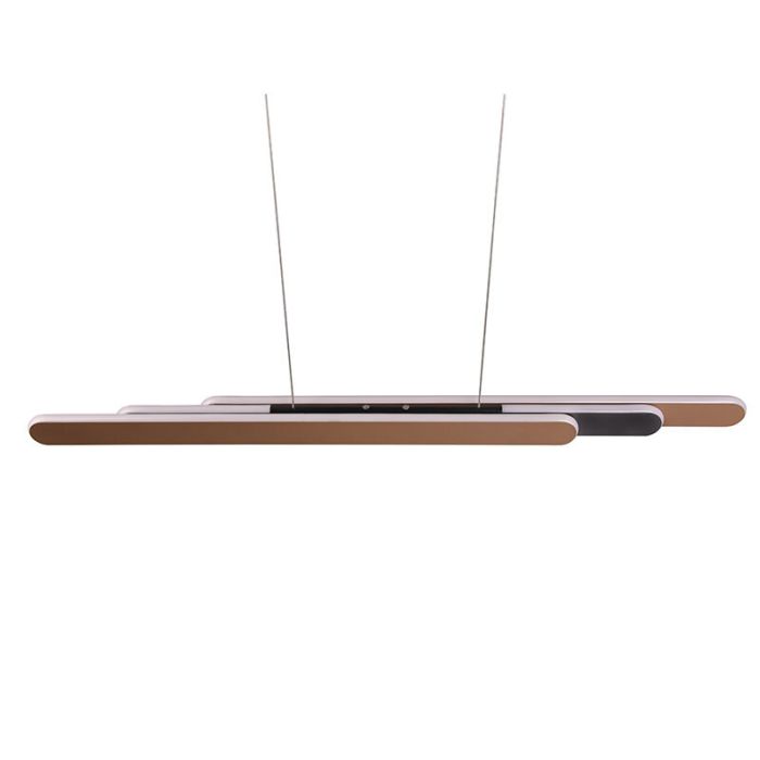 Suspension design laiton, Dwayn, 48W, blanc chaud à froid réglable LED, avec variateur tactile