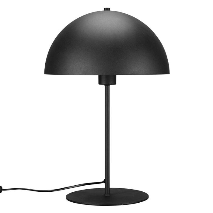Lampe de table moderne noire, Fransisca, avec interrupteur