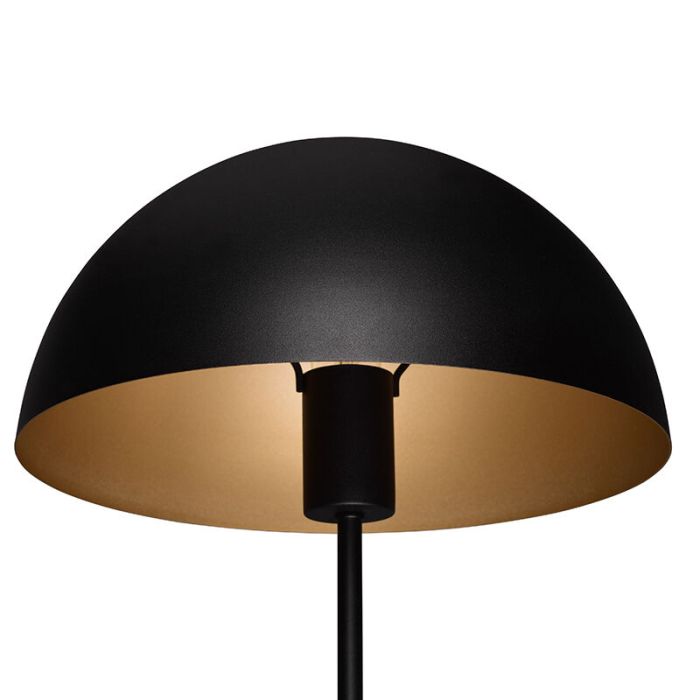 Lampe de table moderne noire, Fransisca, avec interrupteur
