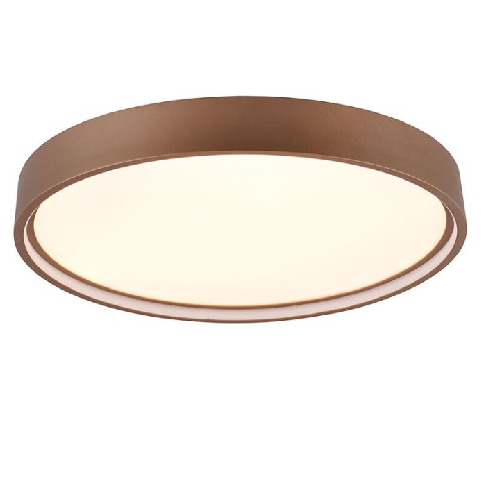 Lampe plafond moderne taupe, Destin, 29W, blanc chaud à froid réglable LED
