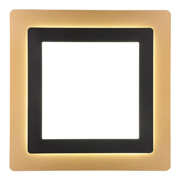 Lampe plafond moderne dorée, Frans, 46W, blanc chaud à froid réglable LED, avec télécommande