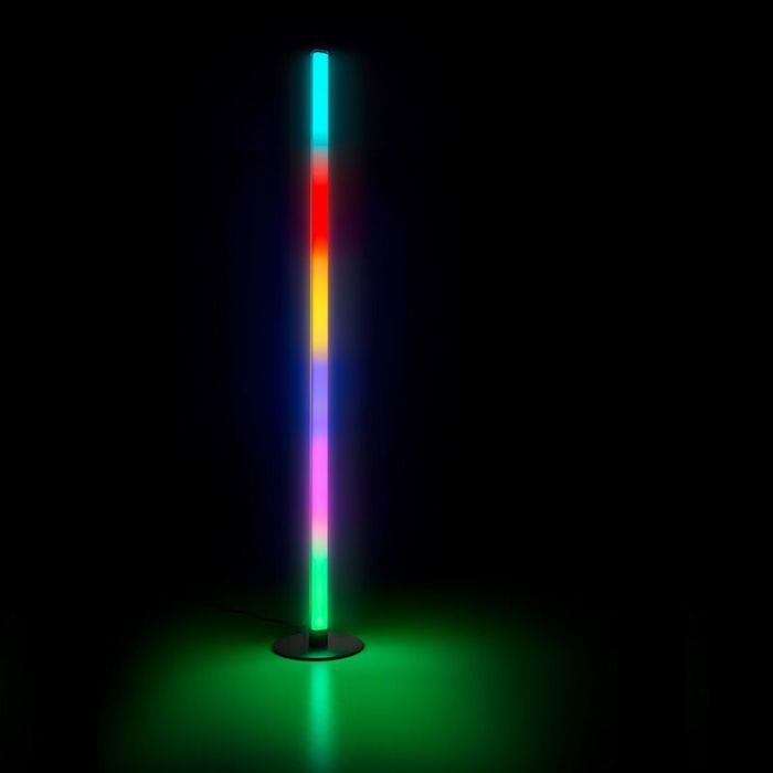 Lampadaire moderne noir, Giliam, 11W, RGB LED, avec télécommande