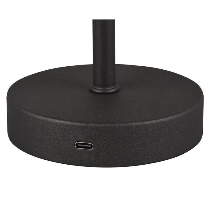 Lampe de table moderne noire, Dustin, 1,5W, 3000K LED, avec variateur tactile