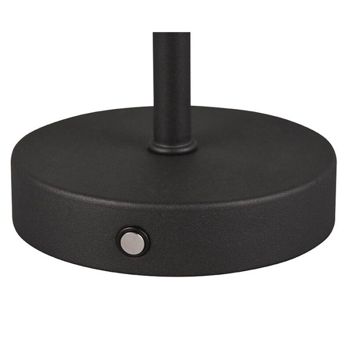 Lampe de table moderne noire, Dustin, 1,5W, 3000K LED, avec variateur tactile