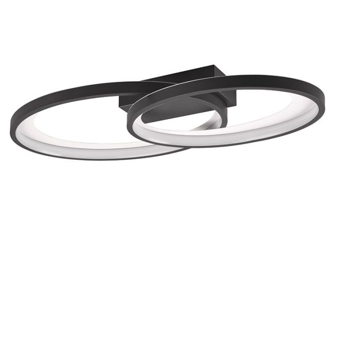 Lampe plafond moderne noire, Ersan, 25W, 3000K LED
