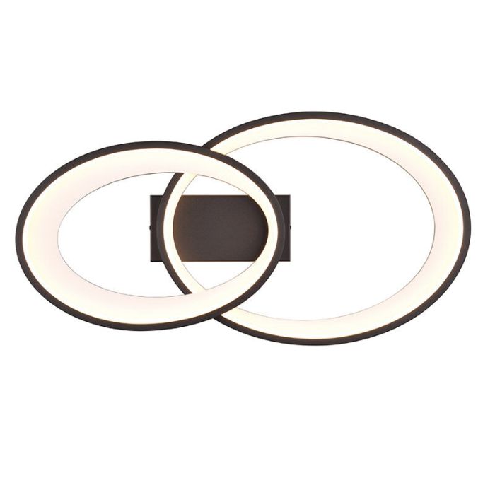 Lampe plafond moderne noire, Ersan, 25W, 3000K LED
