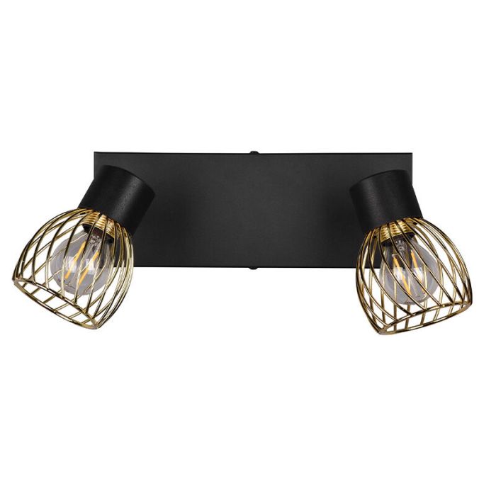 Spot plafond industriel noir, Amaya