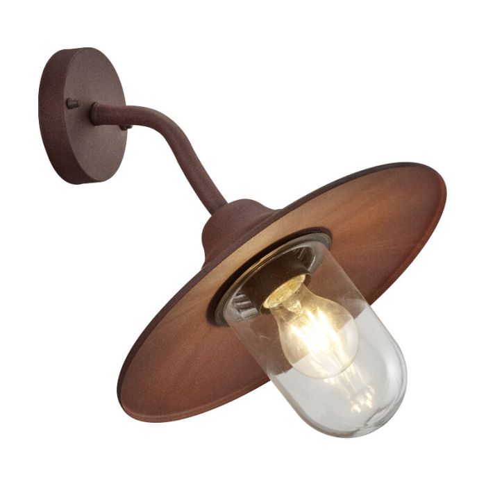 Luminaire extérieur industrielle couleur rouille, Verena, IP44